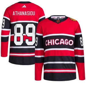 Andreas Athanasiou Youth Adidas Chicago Blackhawks Authentic Red Reverse Retro 2.0 Jersey