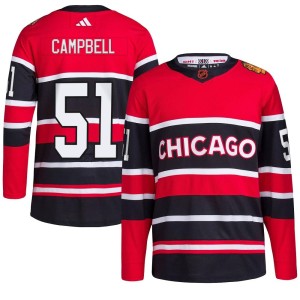 Brian Campbell Youth Adidas Chicago Blackhawks Authentic Red Reverse Retro 2.0 Jersey