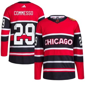 Drew Commesso Youth Adidas Chicago Blackhawks Authentic Red Reverse Retro 2.0 Jersey