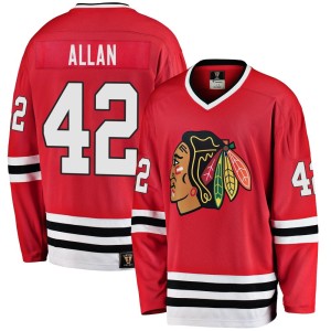Nolan Allan Men's Fanatics Branded Chicago Blackhawks Premier Red Breakaway Heritage Jersey