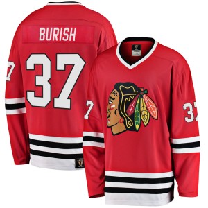 Adam Burish Men's Fanatics Branded Chicago Blackhawks Premier Red Breakaway Heritage Jersey