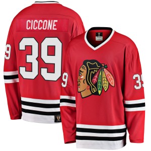 Enrico Ciccone Men's Fanatics Branded Chicago Blackhawks Premier Red Breakaway Heritage Jersey