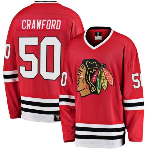 Corey Crawford Men's Fanatics Branded Chicago Blackhawks Premier Red Breakaway Heritage Jersey