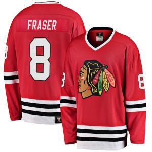 Curt Fraser Men's Fanatics Branded Chicago Blackhawks Premier Red Breakaway Heritage Jersey
