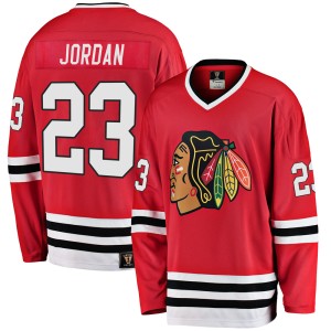 Michael Jordan Men's Fanatics Branded Chicago Blackhawks Premier Red Breakaway Heritage Jersey