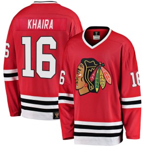 Jujhar Khaira Men's Fanatics Branded Chicago Blackhawks Premier Red Breakaway Heritage Jersey