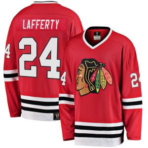 Sam Lafferty Men's Fanatics Branded Chicago Blackhawks Premier Red Breakaway Heritage Jersey