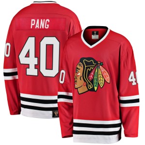 Darren Pang Men's Fanatics Branded Chicago Blackhawks Premier Red Breakaway Heritage Jersey