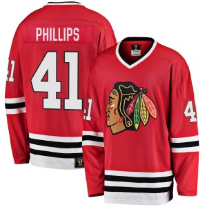 Isaak Phillips Men's Fanatics Branded Chicago Blackhawks Premier Red Breakaway Heritage Jersey