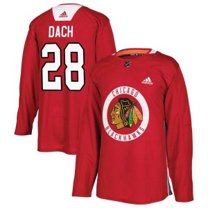 Colton Dach Youth Adidas Chicago Blackhawks Authentic Red Home Practice Jersey