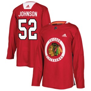 Reese Johnson Youth Adidas Chicago Blackhawks Authentic Red Home Practice Jersey