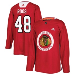 Filip Roos Youth Adidas Chicago Blackhawks Authentic Red Home Practice Jersey