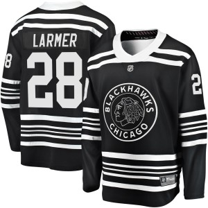 Steve Larmer Youth Fanatics Branded Chicago Blackhawks Premier Black Breakaway Alternate 2019/20 Jersey