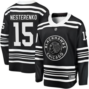 Eric Nesterenko Youth Fanatics Branded Chicago Blackhawks Premier Black Breakaway Alternate 2019/20 Jersey
