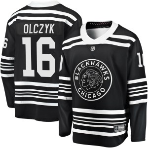 Ed Olczyk Youth Fanatics Branded Chicago Blackhawks Premier Black Breakaway Alternate 2019/20 Jersey