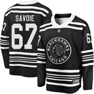 Samuel Savoie Youth Fanatics Branded Chicago Blackhawks Premier Black Breakaway Alternate 2019/20 Jersey