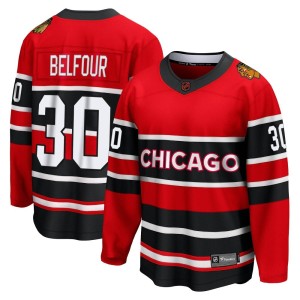 ED Belfour Youth Fanatics Branded Chicago Blackhawks Breakaway Red Special Edition 2.0 Jersey