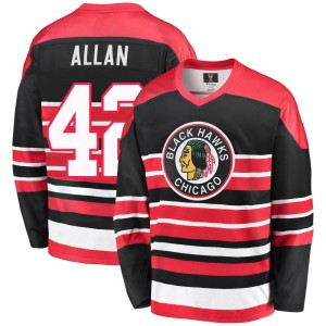 Nolan Allan Men's Fanatics Branded Chicago Blackhawks Premier Red/Black Breakaway Heritage Jersey