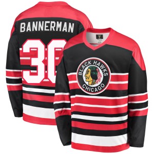 Murray Bannerman Men's Fanatics Branded Chicago Blackhawks Premier Red/Black Breakaway Heritage Jersey