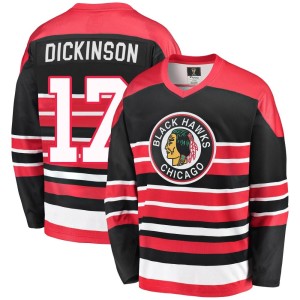 Jason Dickinson Men's Fanatics Branded Chicago Blackhawks Premier Red/Black Breakaway Heritage Jersey