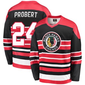 Bob Probert Men's Fanatics Branded Chicago Blackhawks Premier Red/Black Breakaway Heritage Jersey