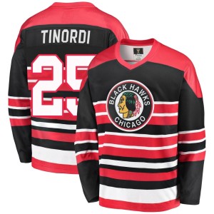Jarred Tinordi Men's Fanatics Branded Chicago Blackhawks Premier Red/Black Breakaway Heritage Jersey