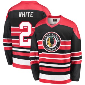 Bill White Men's Fanatics Branded Chicago Blackhawks Premier Red/Black Breakaway Heritage Jersey