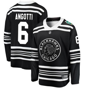 Lou Angotti Youth Fanatics Branded Chicago Blackhawks Breakaway Black 2019 Winter Classic Jersey