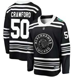 Corey Crawford Youth Fanatics Branded Chicago Blackhawks Breakaway Black 2019 Winter Classic Jersey