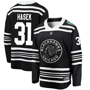 Dominik Hasek Youth Fanatics Branded Chicago Blackhawks Breakaway Black 2019 Winter Classic Jersey