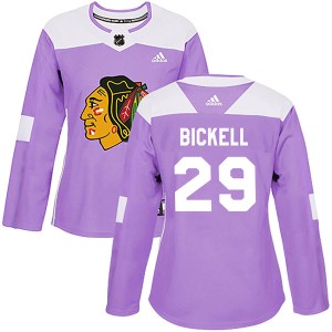 Bryan Bickell Women's Adidas Chicago Blackhawks Authentic Purple Fights Cancer Practice Jersey