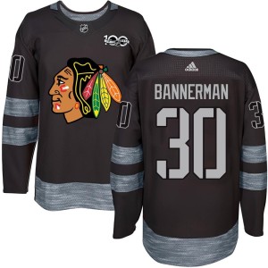 Murray Bannerman Youth Chicago Blackhawks Authentic Black 1917-2017 100th Anniversary Jersey
