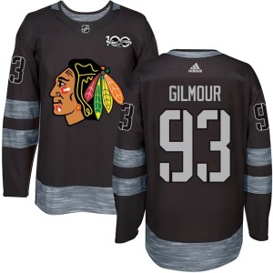 Doug Gilmour Youth Chicago Blackhawks Authentic Black 1917-2017 100th Anniversary Jersey