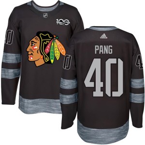 Darren Pang Youth Chicago Blackhawks Authentic Black 1917-2017 100th Anniversary Jersey