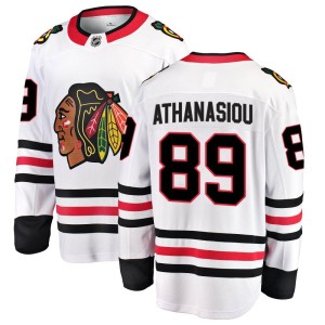 Andreas Athanasiou Youth Fanatics Branded Chicago Blackhawks Breakaway White Away Jersey