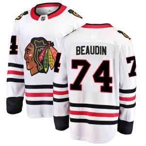 Nicolas Beaudin Youth Fanatics Branded Chicago Blackhawks Breakaway White ized Away Jersey