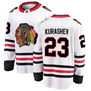 Philipp Kurashev Youth Fanatics Branded Chicago Blackhawks Breakaway White Away Jersey