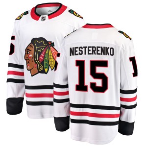 Eric Nesterenko Youth Fanatics Branded Chicago Blackhawks Breakaway White Away Jersey