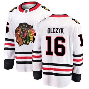 Ed Olczyk Youth Fanatics Branded Chicago Blackhawks Breakaway White Away Jersey