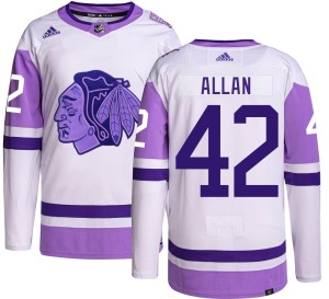 Nolan Allan Youth Adidas Chicago Blackhawks Authentic Hockey Fights Cancer Jersey