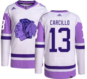 Daniel Carcillo Youth Adidas Chicago Blackhawks Authentic Hockey Fights Cancer Jersey