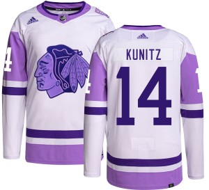 Chris Kunitz Youth Adidas Chicago Blackhawks Authentic Hockey Fights Cancer Jersey