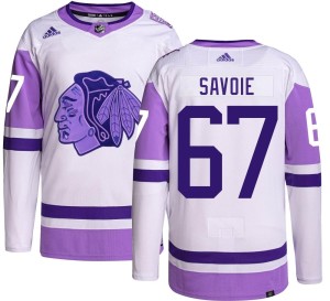 Samuel Savoie Youth Adidas Chicago Blackhawks Authentic Hockey Fights Cancer Jersey