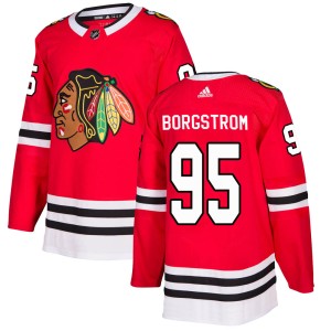 Henrik Borgstrom Youth Adidas Chicago Blackhawks Authentic Red Home Jersey