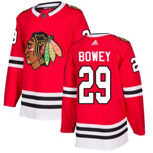 Madison Bowey Youth Adidas Chicago Blackhawks Authentic Red Home Jersey