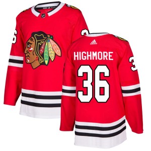 Matthew Highmore Youth Adidas Chicago Blackhawks Authentic Red Home Jersey