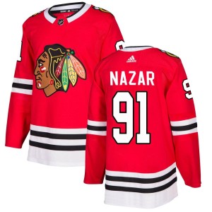 Frank Nazar Youth Adidas Chicago Blackhawks Authentic Red Home Jersey