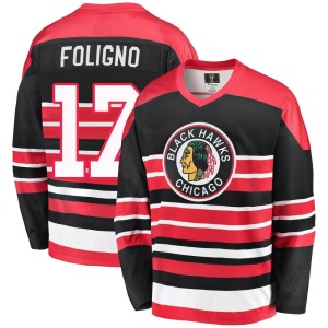 Nick Foligno Youth Fanatics Branded Chicago Blackhawks Premier Red/Black Breakaway Heritage Jersey