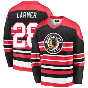Steve Larmer Youth Fanatics Branded Chicago Blackhawks Premier Red/Black Breakaway Heritage Jersey