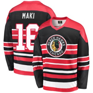 Chico Maki Youth Fanatics Branded Chicago Blackhawks Premier Red/Black Breakaway Heritage Jersey